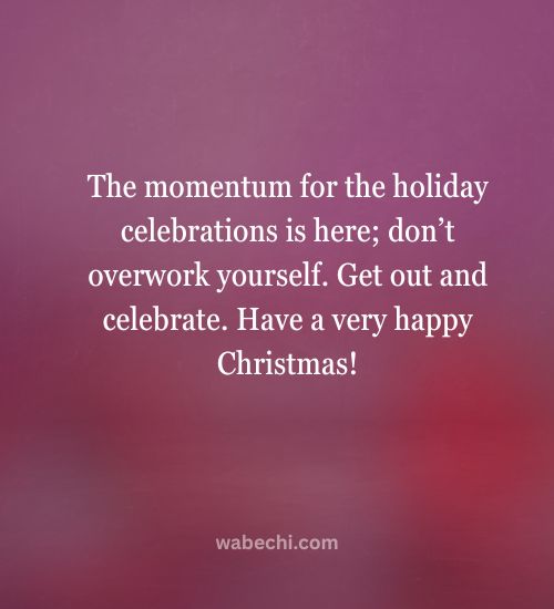 Christmas Message for Colleagues at Work